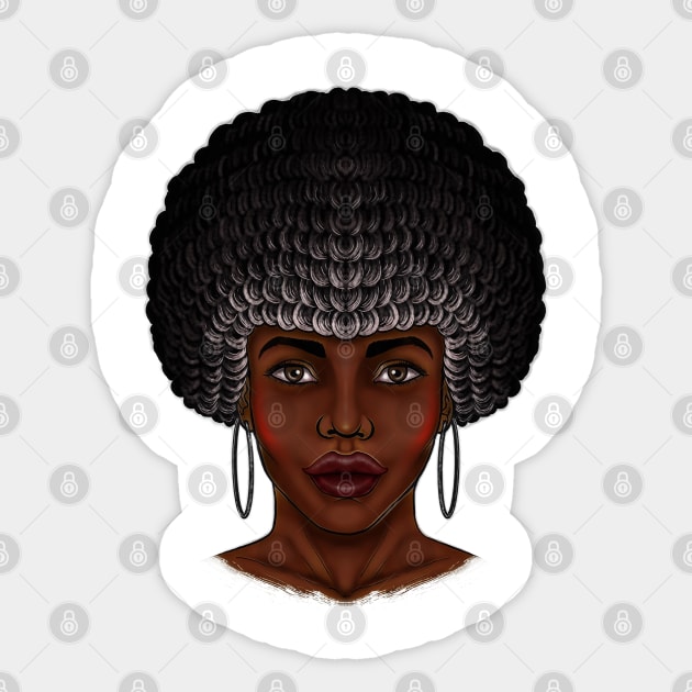 Afro girl Afro woman Afro queen beautiful Afro girl Sticker by Artardishop